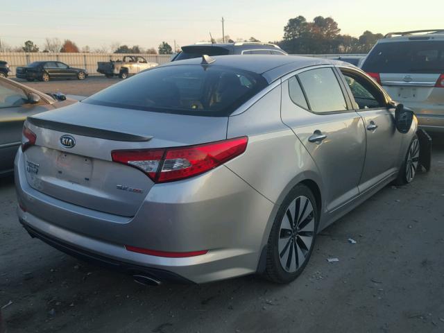 KNAGR4A64B5112415 - 2011 KIA OPTIMA SX SILVER photo 4