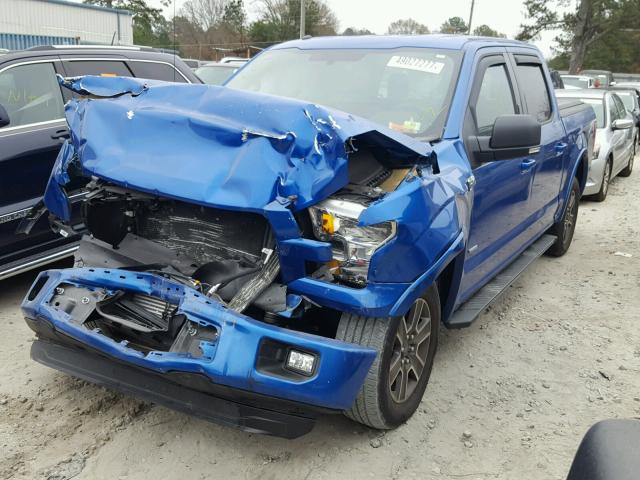 1FTEW1CP7GFB74965 - 2016 FORD F150 SUPER BLUE photo 2