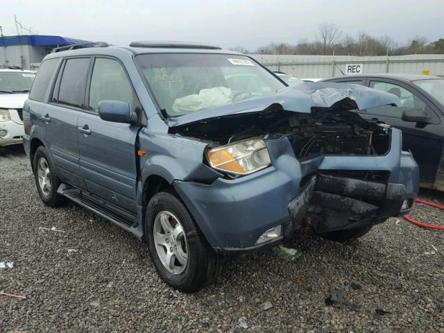 5FNYF28778B000590 - 2008 HONDA PILOT EXL BLUE photo 1