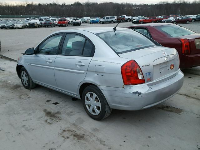 KMHCN46C66U020077 - 2006 HYUNDAI ACCENT GLS SILVER photo 3