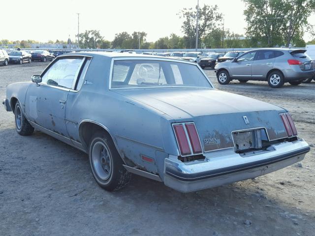 3M47F9R421681 - 1979 OLDSMOBILE CUTL SALON BLUE photo 3