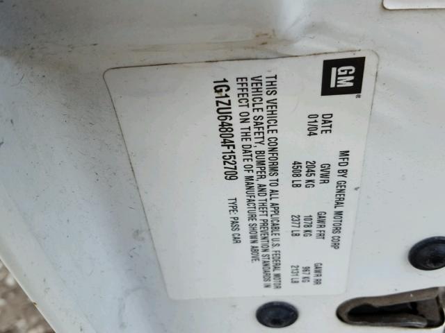 1G1ZU64804F152709 - 2004 CHEVROLET MALIBU MAX 白色 照片 10