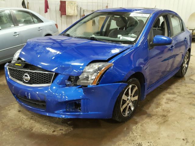 3N1AB6AP0CL663382 - 2012 NISSAN SENTRA 2.0 BLUE photo 2