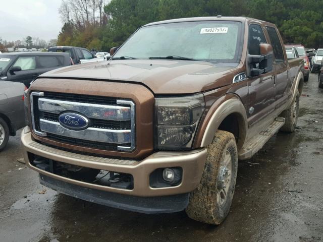 1FT7W2BT1CEC85038 - 2012 FORD F250 SUPER MAROON photo 2