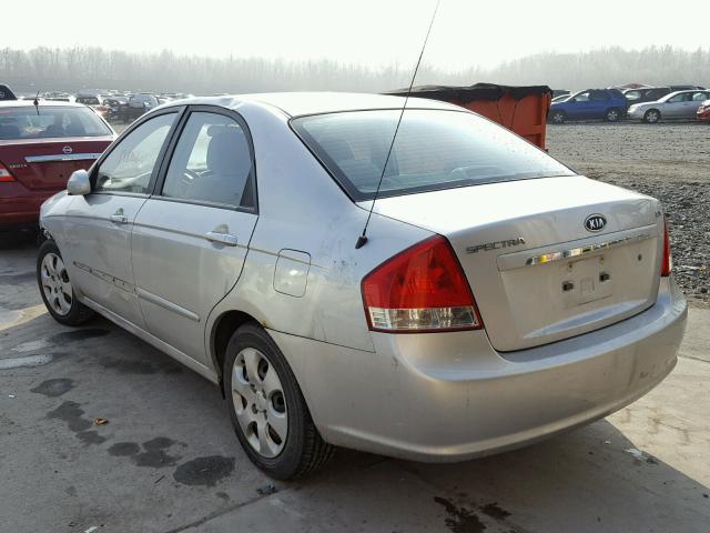 KNAFE122785510681 - 2008 KIA SPECTRA EX SILVER photo 3