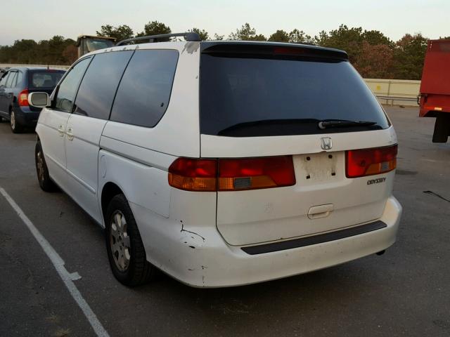 5FNRL18672B004631 - 2002 HONDA ODYSSEY EX WHITE photo 3