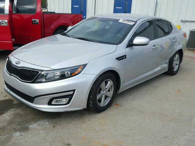 5XXGM4A78EG260187 - 2014 KIA OPTIMA LX SILVER photo 2