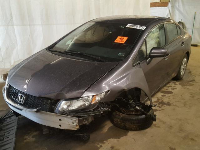 19XFB2E5XFE040039 - 2015 HONDA CIVIC LX SILVER photo 2