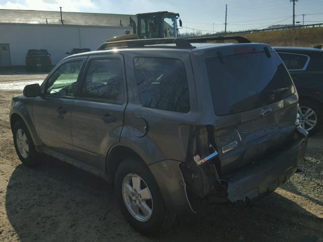 1FMCU03G09KB09551 - 2009 FORD ESCAPE XLT GRAY photo 3