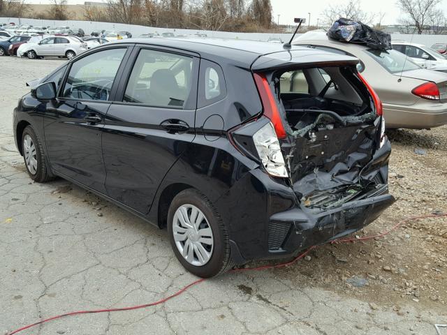 JHMGK5H59HS021529 - 2017 HONDA FIT LX أسود صورة 3