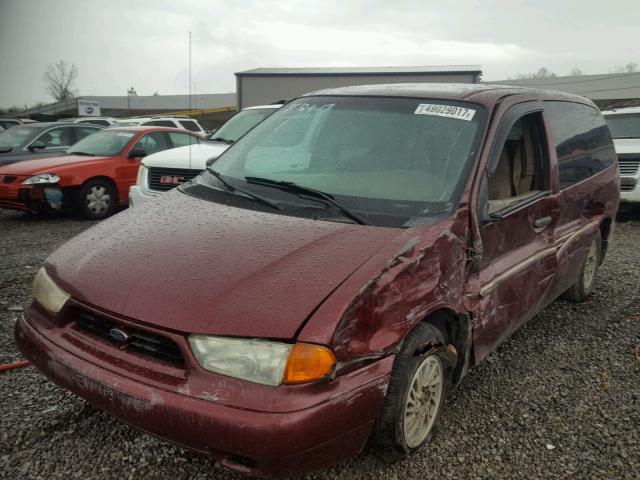 2FMZA5147WBC91960 - 1998 FORD WINDSTAR W BURGUNDY photo 2