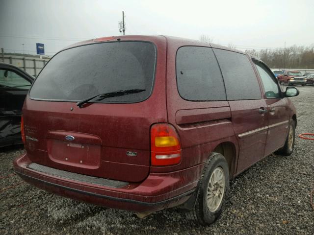 2FMZA5147WBC91960 - 1998 FORD WINDSTAR W BURGUNDY photo 4