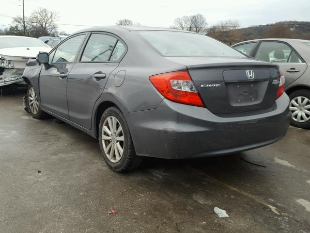 2HGFB2F94CH588718 - 2012 HONDA CIVIC EXL رمادي صورة 3