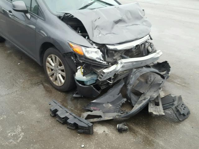 2HGFB2F94CH588718 - 2012 HONDA CIVIC EXL GRAY photo 9