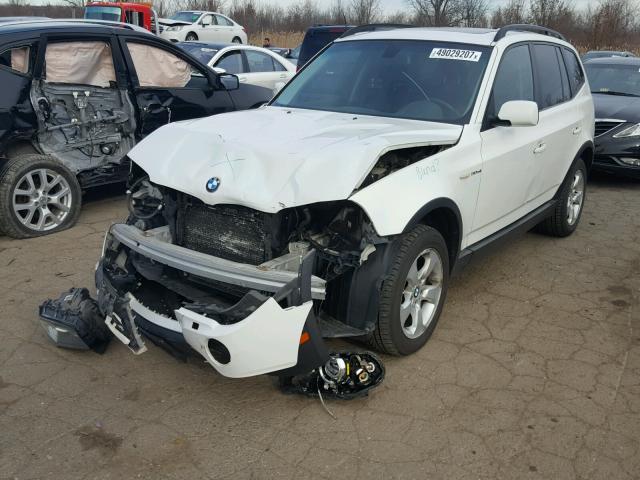 WBXPC93408WJ14035 - 2008 BMW X3 3.0SI WHITE photo 2