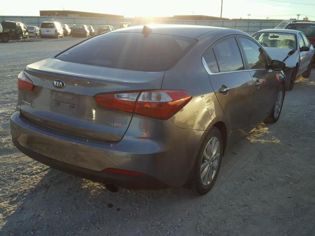 KNAFX4A89F5281564 - 2015 KIA FORTE EX GRAY photo 4