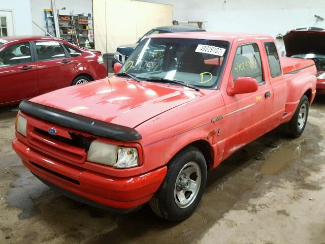 1FTCR14U7RPB10182 - 1994 FORD RANGER SUP RED photo 2