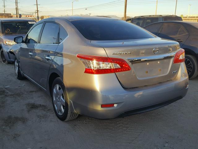 3N1AB7APXDL756062 - 2013 NISSAN SENTRA S GRAY photo 3