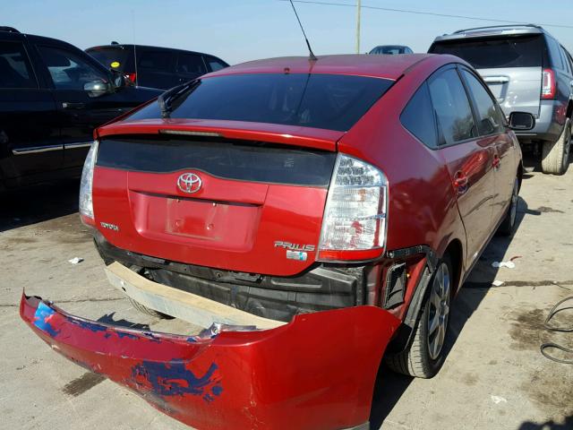 JTDKB20U277645011 - 2007 TOYOTA PRIUS RED photo 4