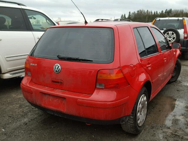 9BWEL41J974008358 - 2007 VOLKSWAGEN CITY GOLF RED photo 4