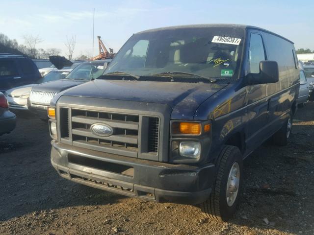 1FTNE1EW9BDA10774 - 2011 FORD ECONOLINE BLUE photo 2