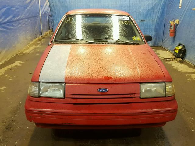 2FAPP37U1PB112020 - 1993 FORD TEMPO LX RED photo 9