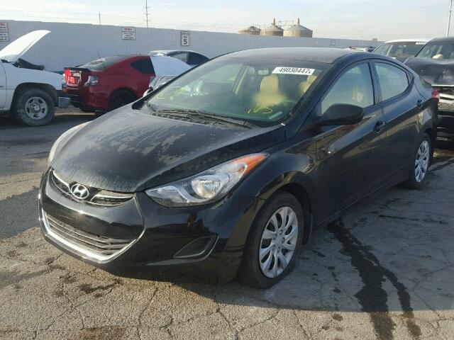 5NPDH4AE4DH230838 - 2013 HYUNDAI ELANTRA GL BLACK photo 2