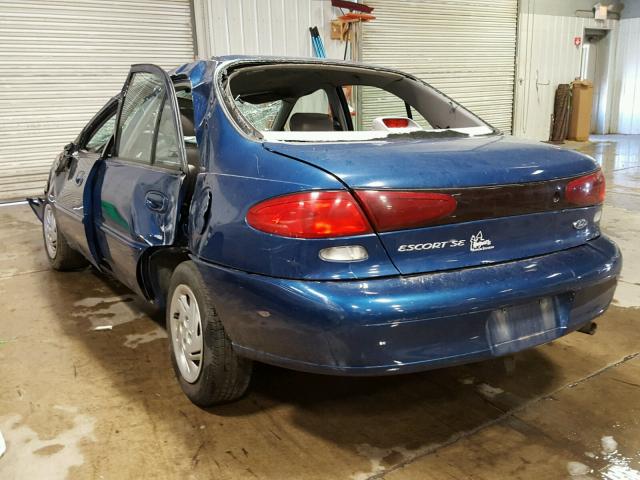 1FAFP13P8WW163270 - 1998 FORD ESCORT SE BLUE photo 3