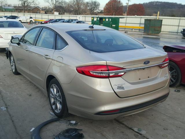 3FA6P0LU5HR344851 - 2017 FORD FUSION SE GOLD photo 3