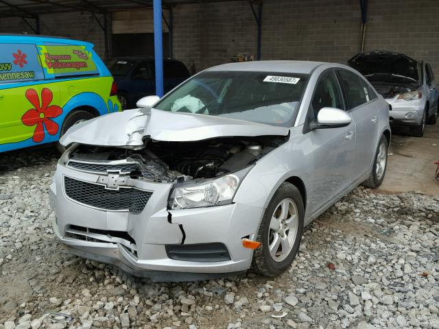 1G1PK5SB5D7203833 - 2013 CHEVROLET CRUZE LT SILVER photo 2