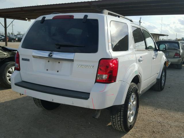 4F2CZ02ZX8KM15602 - 2008 MAZDA TRIBUTE I WHITE photo 4