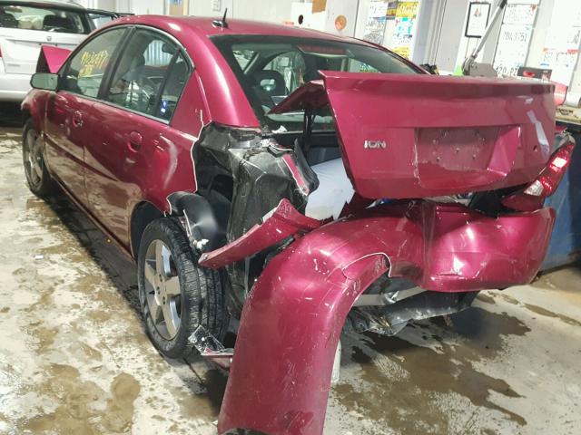 1G8AL55F56Z198983 - 2006 SATURN ION LEVEL BURGUNDY photo 3