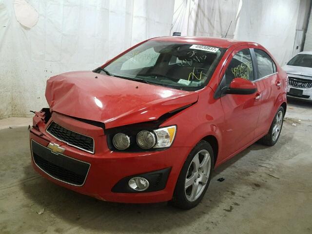 1G1JE5SB2F4104405 - 2015 CHEVROLET SONIC LTZ RED photo 2