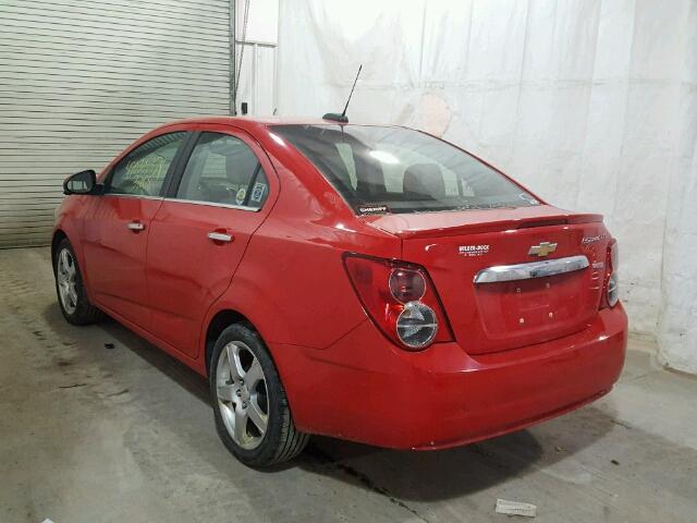 1G1JE5SB2F4104405 - 2015 CHEVROLET SONIC LTZ RED photo 3