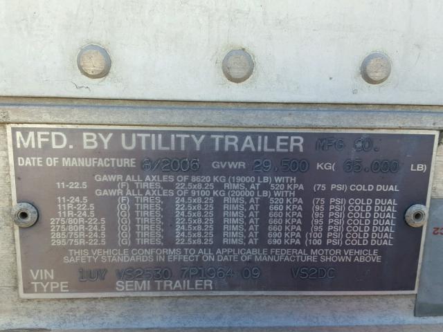 1UYVS25307P196409 - 2007 UTILITY TRAILER WHITE photo 10