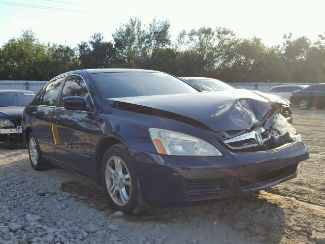 1HGCM563X7A105148 - 2007 HONDA ACCORD SE BLUE photo 1