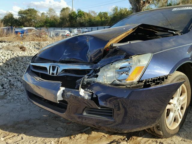 1HGCM563X7A105148 - 2007 HONDA ACCORD SE BLUE photo 9