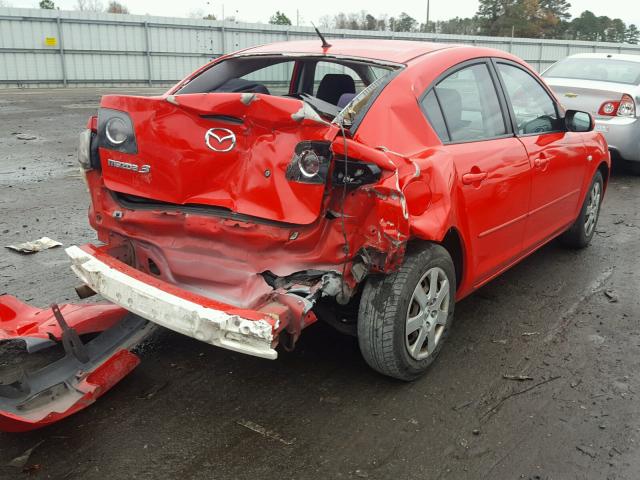 JM1BK12F981776420 - 2008 MAZDA 3 I RED photo 4