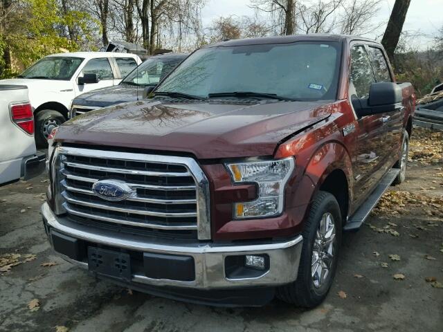 1FTEW1CP8FKE83219 - 2015 FORD F150 SUPER MAROON photo 2