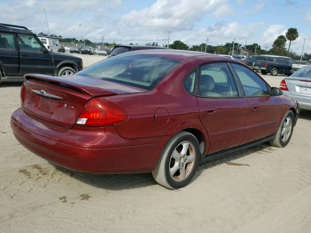 1FAFP55U03A144246 - 2003 FORD TAURUS SES RED photo 4