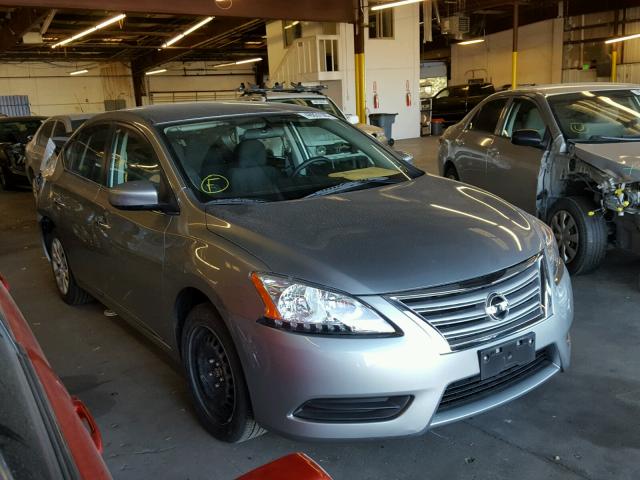 3N1AB7AP1EY225272 - 2014 NISSAN SENTRA S GRAY photo 1