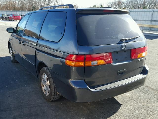 5FNRL18994B108423 - 2004 HONDA ODYSSEY EX BLUE photo 3