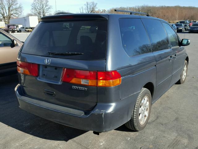 5FNRL18994B108423 - 2004 HONDA ODYSSEY EX BLUE photo 4