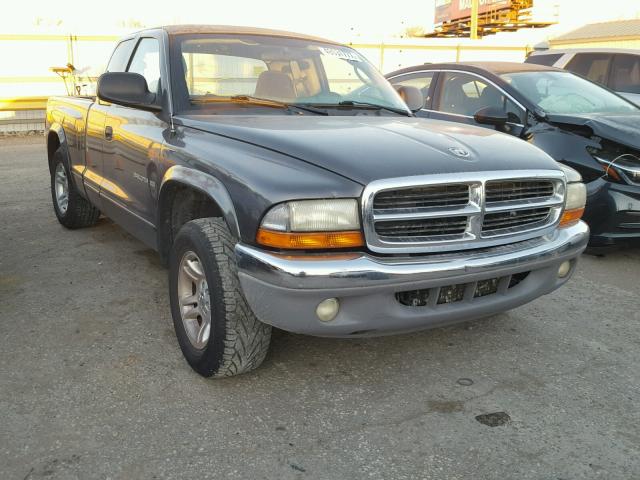 1B7GL42X72S508089 - 2002 DODGE DAKOTA SLT GRAY photo 1