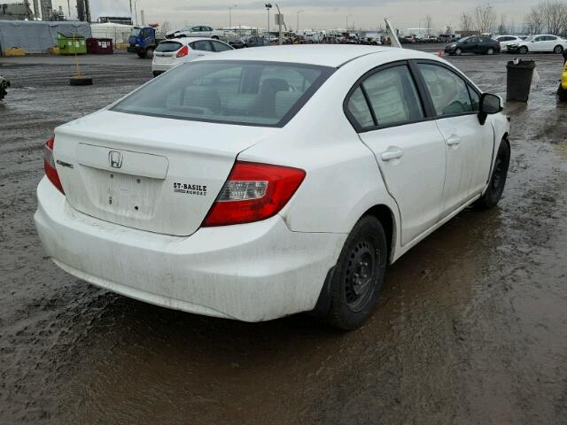 2HGFB2F42CH010993 - 2012 HONDA CIVIC LX WHITE photo 4