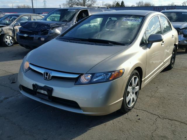 1HGFA16547L036252 - 2007 HONDA CIVIC LX GOLD photo 2