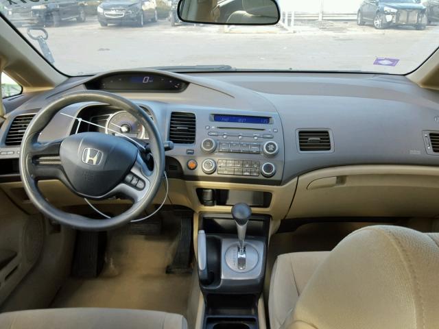 1HGFA16547L036252 - 2007 HONDA CIVIC LX GOLD photo 9