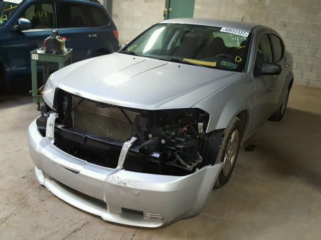 1B3CC4FBXAN127493 - 2010 DODGE AVENGER SX SILVER photo 2