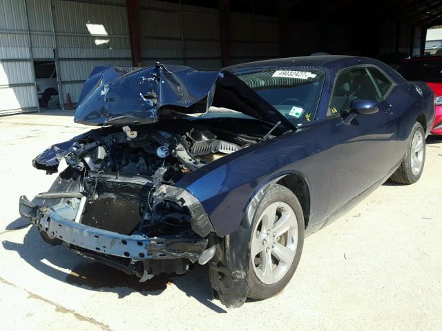 2C3CDYAG6EH294412 - 2014 DODGE CHALLENGER BLUE photo 2