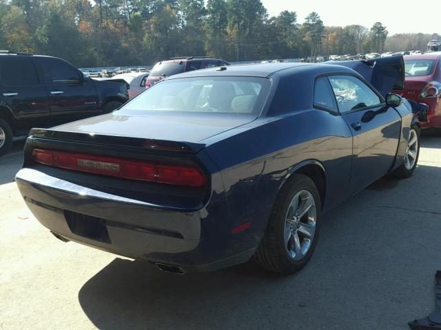 2C3CDYAG6EH294412 - 2014 DODGE CHALLENGER BLUE photo 4